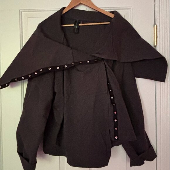 Norma Kamali OVERSIZED SIDE SNAP JACKET Sz M - Picture 5 of 7